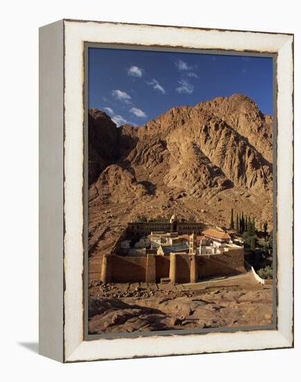 Aerial View over St. Catherines Monastery, UNESCO World Heritage Site, Egypt, Sinai-Julia Bayne-Framed Premier Image Canvas