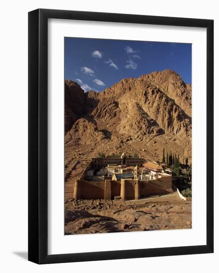 Aerial View over St. Catherines Monastery, UNESCO World Heritage Site, Egypt, Sinai-Julia Bayne-Framed Photographic Print