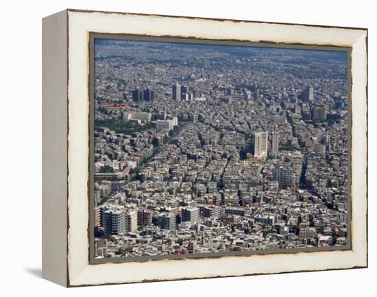 Aerial View over the City of Damascus, Syria, Middle East-Waltham Tony-Framed Premier Image Canvas