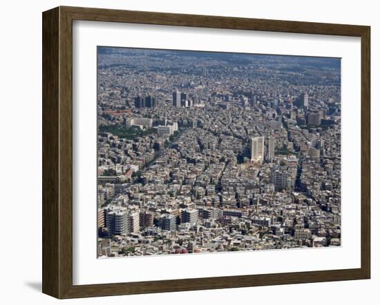 Aerial View over the City of Damascus, Syria, Middle East-Waltham Tony-Framed Photographic Print