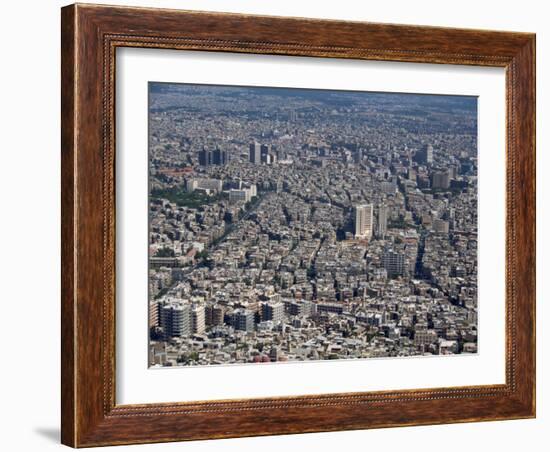 Aerial View over the City of Damascus, Syria, Middle East-Waltham Tony-Framed Photographic Print