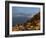 Aerial View over Town of Taormina at Dusk, Including Mount Etna, 3340M, in Distance, Sicily, Italy-Maxwell Duncan-Framed Photographic Print