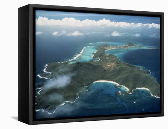 Aerial View over Tropical Island, Tobago, West Indies, Caribbean, Central America-Woolfitt Adam-Framed Premier Image Canvas