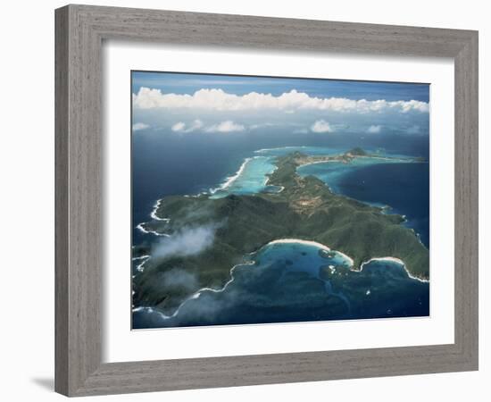 Aerial View over Tropical Island, Tobago, West Indies, Caribbean, Central America-Woolfitt Adam-Framed Photographic Print