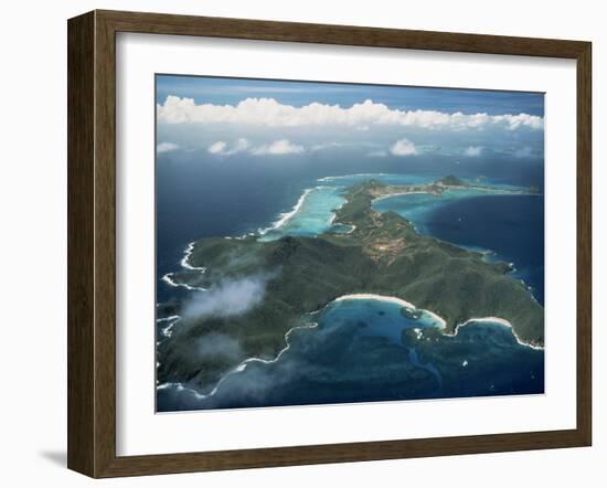 Aerial View over Tropical Island, Tobago, West Indies, Caribbean, Central America-Woolfitt Adam-Framed Photographic Print