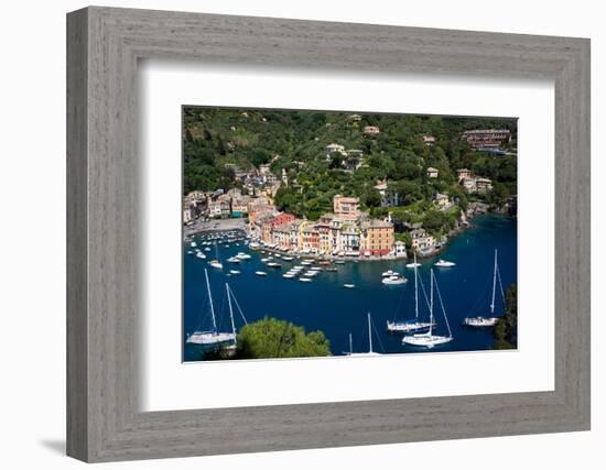 Aerial View, Portofino, Liguria, Italy, Europe-Peter Groenendijk-Framed Photographic Print