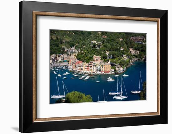 Aerial View, Portofino, Liguria, Italy, Europe-Peter Groenendijk-Framed Photographic Print