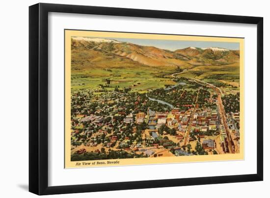 Aerial View, Reno, Nevada--Framed Art Print