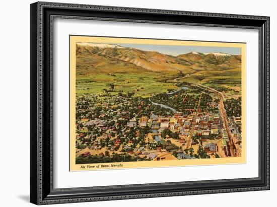 Aerial View, Reno, Nevada-null-Framed Art Print