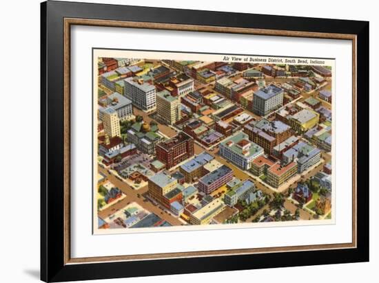 Aerial View, South Bend, Indiana-null-Framed Art Print