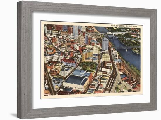 Aerial View, St. Paul, Minnesota-null-Framed Art Print