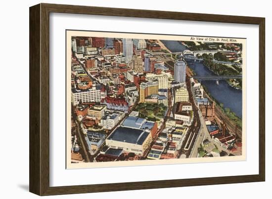 Aerial View, St. Paul, Minnesota-null-Framed Art Print