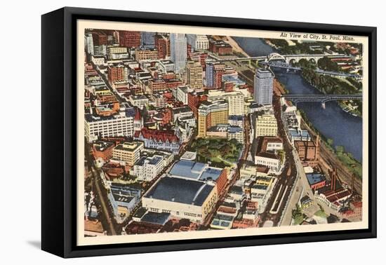 Aerial View, St. Paul, Minnesota-null-Framed Stretched Canvas