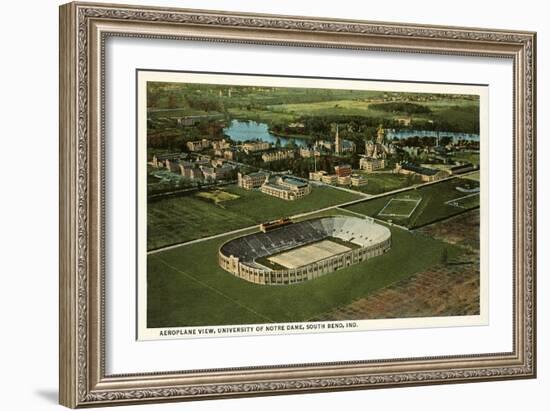 Aerial View, Stadium, Notre Dame, Indiana-null-Framed Art Print
