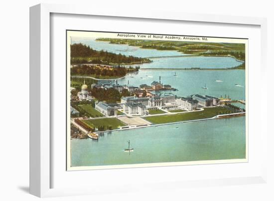 Aerial View, U.S.NA, Annapolis, Maryland-null-Framed Art Print