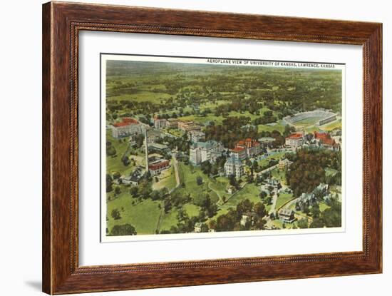 Aerial View, University of Kansas, Lawrence, Kansas-null-Framed Art Print