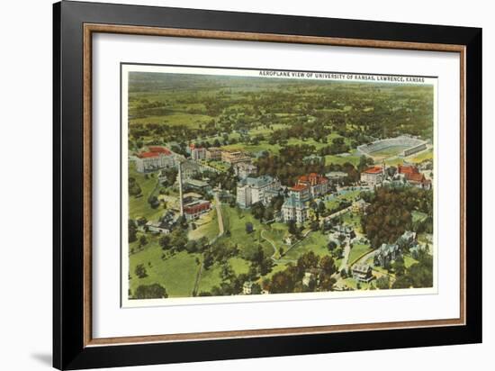 Aerial View, University of Kansas, Lawrence, Kansas-null-Framed Art Print