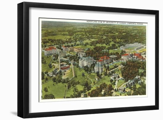 Aerial View, University of Kansas, Lawrence, Kansas-null-Framed Art Print