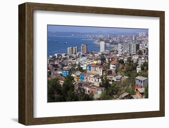 Aerial View, Valparaiso, Chile-Peter Groenendijk-Framed Photographic Print