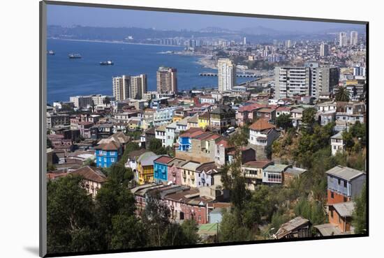 Aerial View, Valparaiso, Chile-Peter Groenendijk-Mounted Photographic Print