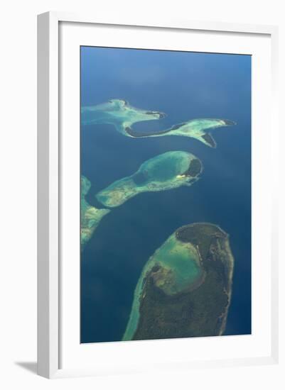 Aerials of the Russell Islands, Solomon Islands, Pacific-Michael Runkel-Framed Photographic Print