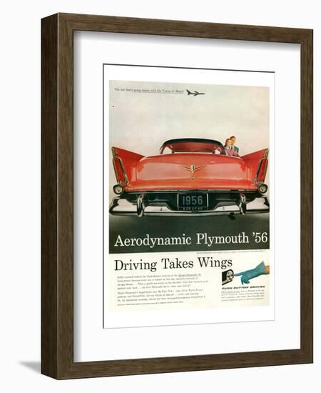 Aerodynamic Plymouth '56-null-Framed Art Print