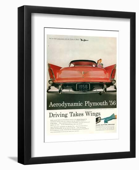 Aerodynamic Plymouth '56-null-Framed Art Print