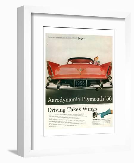 Aerodynamic Plymouth '56-null-Framed Art Print