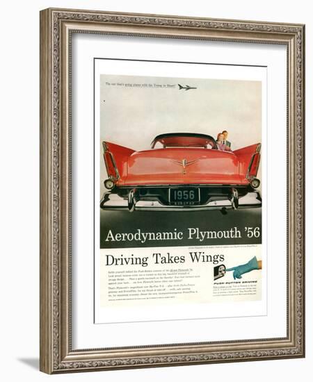 Aerodynamic Plymouth '56-null-Framed Art Print