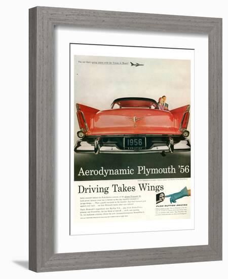 Aerodynamic Plymouth '56-null-Framed Art Print