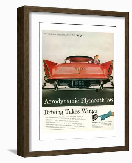 Aerodynamic Plymouth '56-null-Framed Art Print