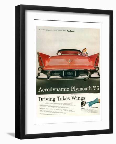 Aerodynamic Plymouth '56-null-Framed Art Print