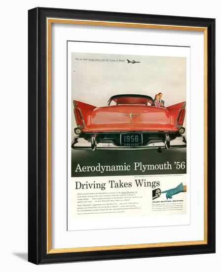 Aerodynamic Plymouth '56-null-Framed Art Print