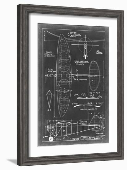 Aeronautic Blueprint I-Vision Studio-Framed Art Print