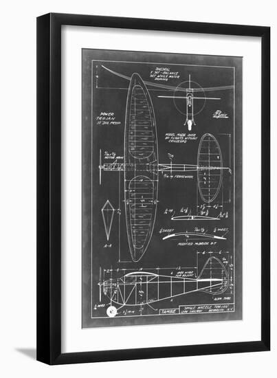 Aeronautic Blueprint I-Vision Studio-Framed Art Print