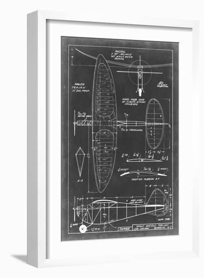 Aeronautic Blueprint I-Vision Studio-Framed Art Print