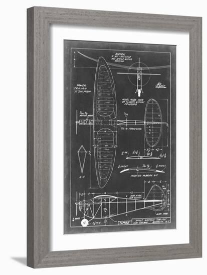 Aeronautic Blueprint I-Vision Studio-Framed Premium Giclee Print