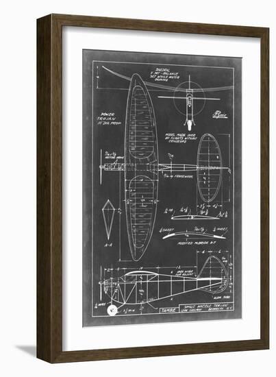 Aeronautic Blueprint I-Vision Studio-Framed Premium Giclee Print