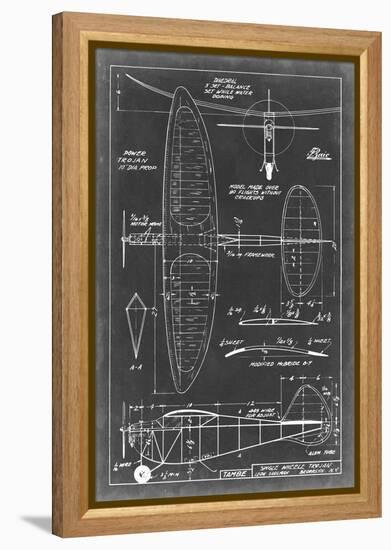 Aeronautic Blueprint I-Vision Studio-Framed Stretched Canvas