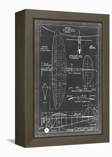 Aeronautic Blueprint I-Vision Studio-Framed Stretched Canvas