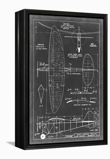 Aeronautic Blueprint I-Vision Studio-Framed Stretched Canvas