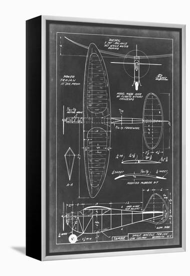 Aeronautic Blueprint I-Vision Studio-Framed Stretched Canvas