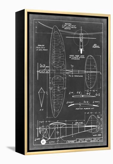 Aeronautic Blueprint I-Vision Studio-Framed Stretched Canvas