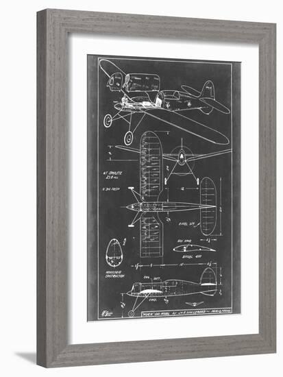 Aeronautic Blueprint II-Vision Studio-Framed Art Print