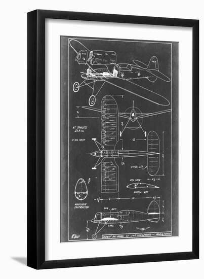 Aeronautic Blueprint II-Vision Studio-Framed Art Print