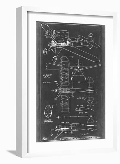 Aeronautic Blueprint II-Vision Studio-Framed Art Print