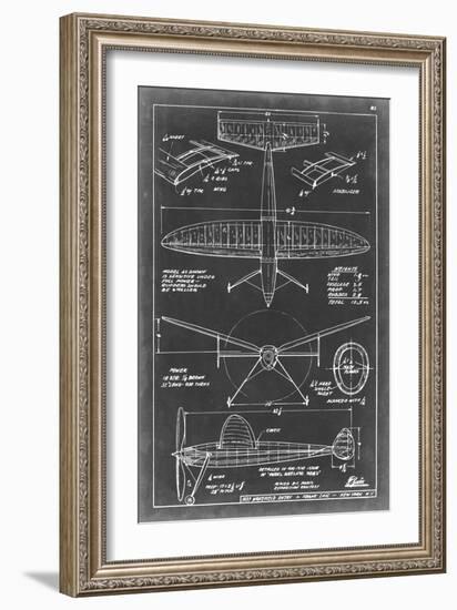 Aeronautic Blueprint III-Vision Studio-Framed Premium Giclee Print