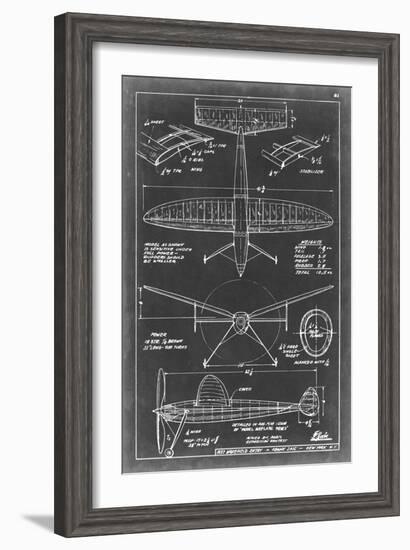 Aeronautic Blueprint III-Vision Studio-Framed Art Print