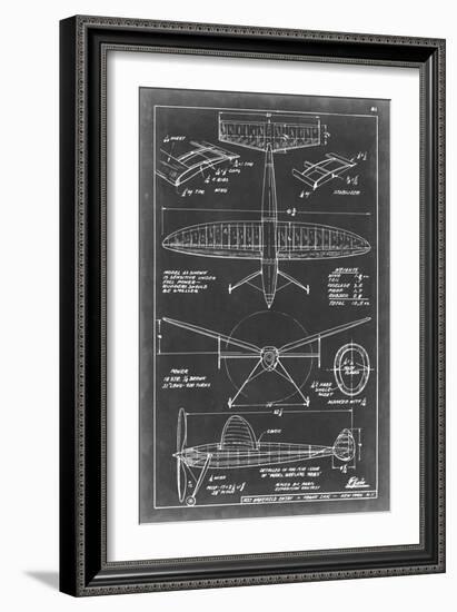 Aeronautic Blueprint III-Vision Studio-Framed Art Print