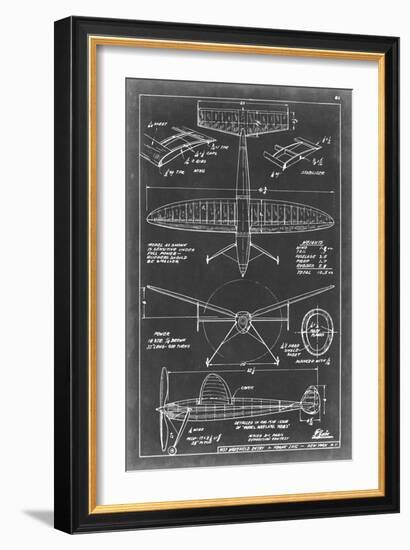 Aeronautic Blueprint III-Vision Studio-Framed Art Print